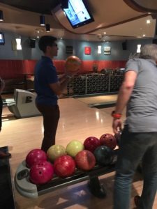 The author, Luis Reyes, about to throw a strike!